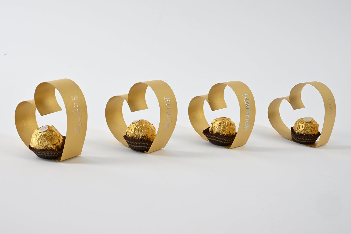 Herz Tischkarte - gold