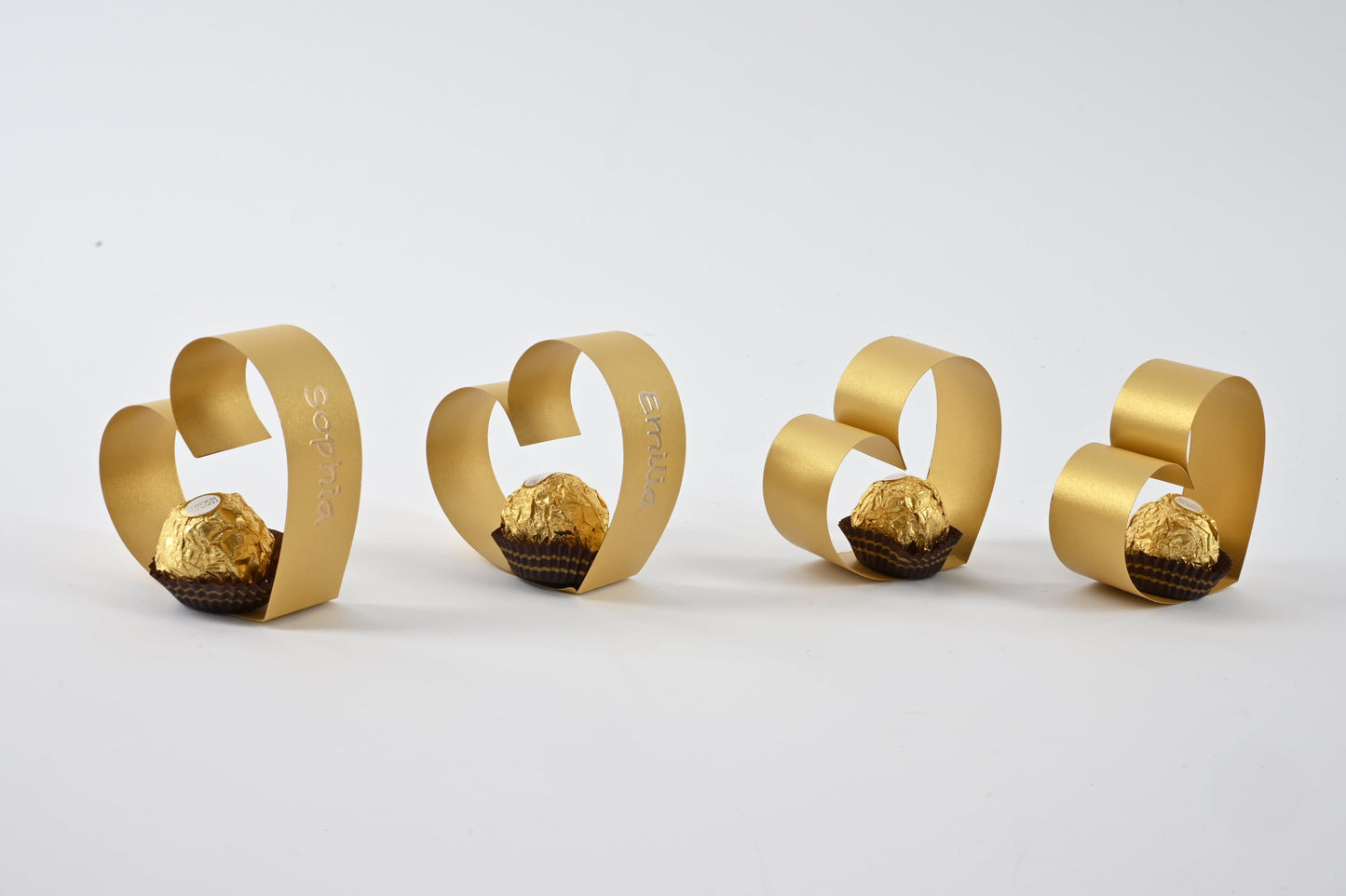 Herz Tischkarte - gold